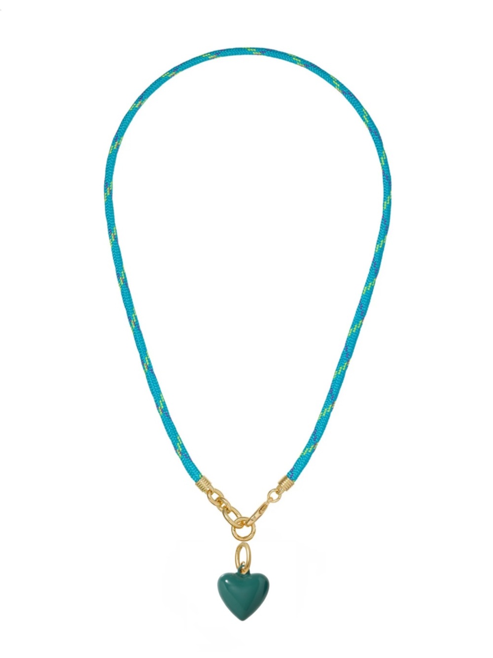 Roxanne Assoulin The Happy Cord Charm Necklace Dark Turquoise Cord Forest Charm